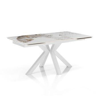 Tavolo allungabile con piano in ceramica Liam