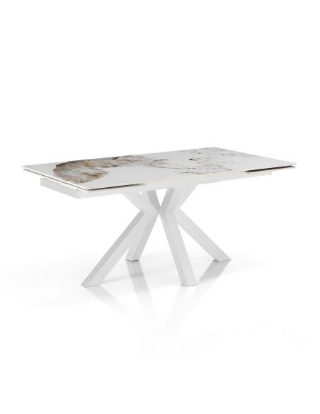 Tavolo allungabile con piano in ceramica Liam