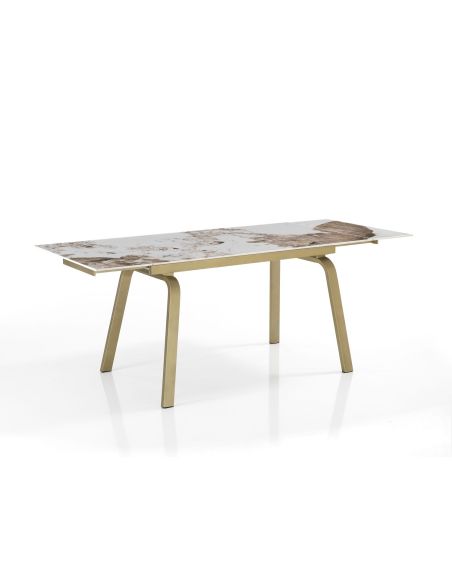Tavolo allungabile con piano in ceramica Anselm A
