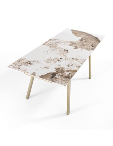 Tavolo allungabile con piano in ceramica Anselm A