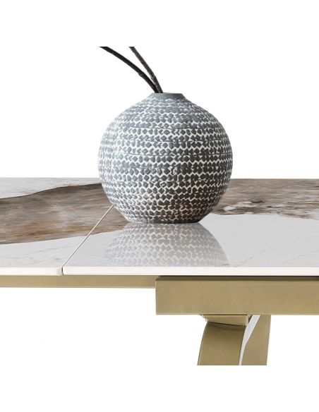 Tavolo allungabile con piano in ceramica Anselm A