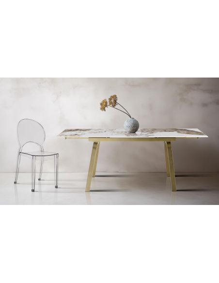 Tavolo allungabile con piano in ceramica Anselm A