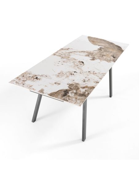 Tavolo allungabile con piano in ceramica Anselm B