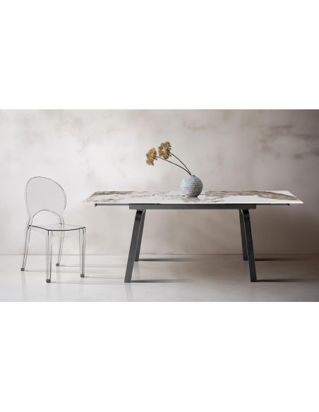 Tavolo allungabile con piano in ceramica Anselm B