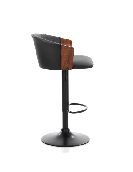 Sgabello da cucina in metallo e pelle sintetica Greg