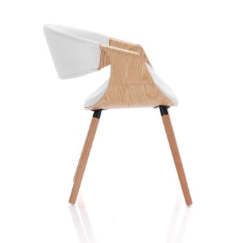 Sedia moderna per soggiorno o camera Once 2 Wood 2