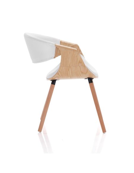 Sedia moderna per soggiorno o camera Once 2 Wood