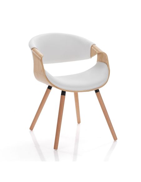 Sedia moderna per soggiorno o camera Once 2 Wood