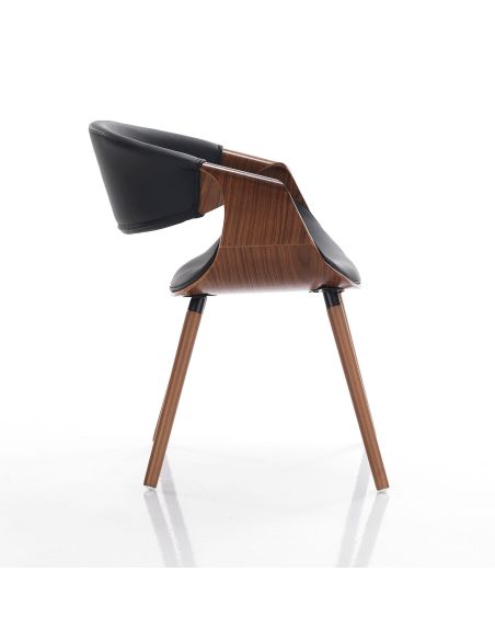 Sedia moderna per soggiorno o camera Once 2 Dark Wood