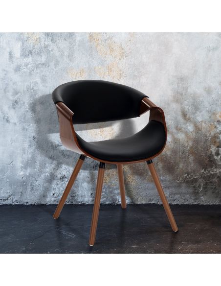 Sedia moderna per soggiorno o camera Once 2 Dark Wood