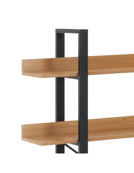 Libreria moderna in metallo e legno Teddy