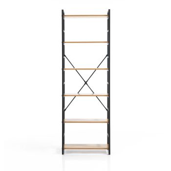 Libreria a colonna in metallo e legno Teddy 6 2