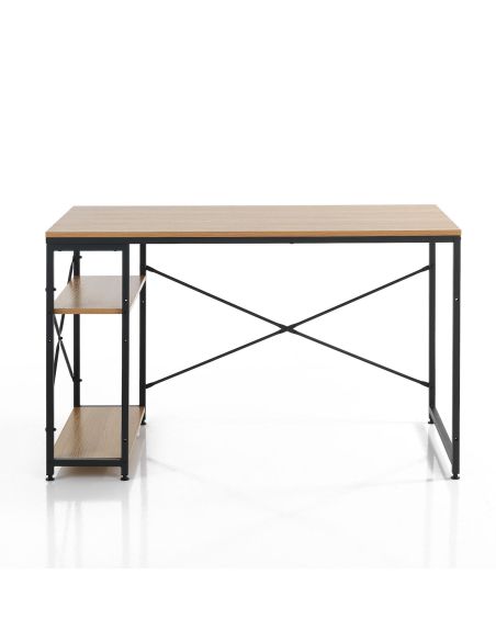 Scrivania da ufficio in acciaio e legno Teddy