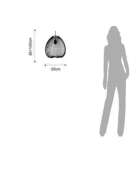 Lampadario design moderno a sospensione Davin