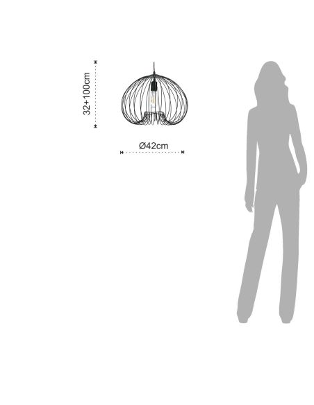 Lampadario design moderno a sospensione Davin B