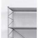 Cabina armadio componibile design moderno Melker B - Grigio Metallizzato