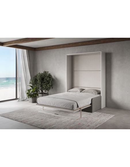 Letto a scomparsa con divano e mensola francese o matrimoniale Capital Sofà