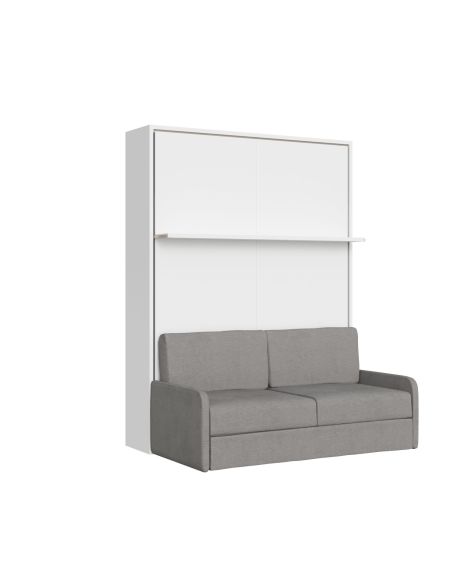 Letto a scomparsa con divano e mensola francese o matrimoniale Capital Sofà