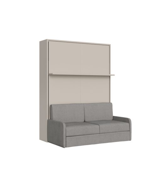 Letto a scomparsa con divano e mensola francese o matrimoniale Capital Sofà