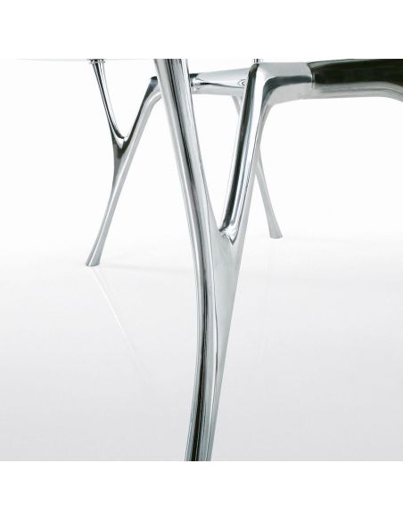 Tavolo scrivania in alluminio e legno Perseo Solid Tavolo scrivania in alluminio e legno Perseo Solid