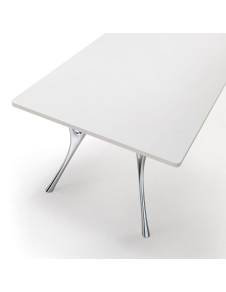 Tavolo scrivania in alluminio e legno Perseo Solid Tavolo scrivania in alluminio e legno Perseo Solid