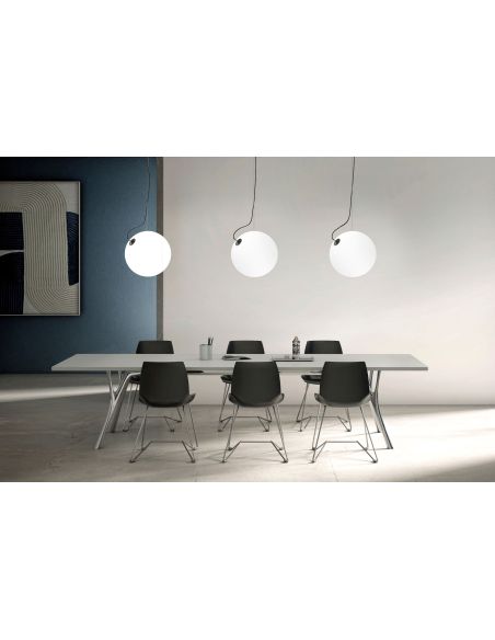 Tavolo scrivania in alluminio e legno Perseo Solid Tavolo scrivania in alluminio e legno Perseo Solid