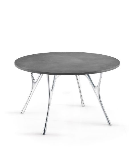 Tavolo scrivania in alluminio e legno Perseo Cement