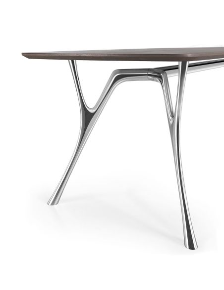 Tavolo scrivania in alluminio e legno Perseo Metal Tavolo scrivania in alluminio e legno Perseo Metal