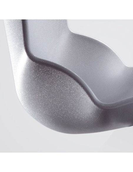 Coppia sedie per ufficio in acciaio e tecnopolimero Emily