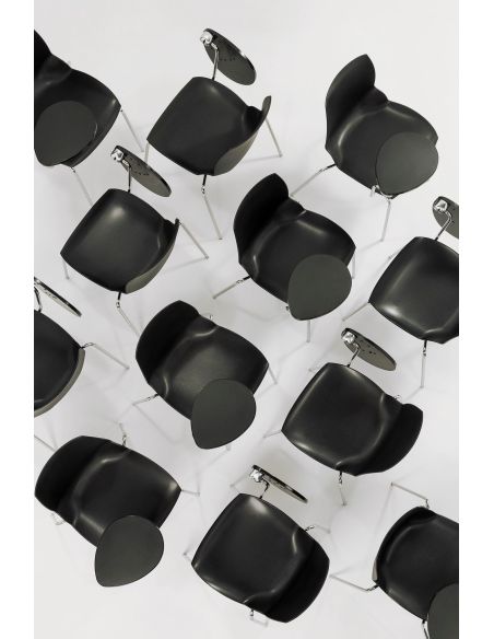 Coppia sedie per ufficio in acciaio e tecnopolimero Emily