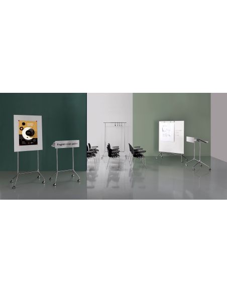 Coppia sedie per ufficio in acciaio e tecnopolimero Emily