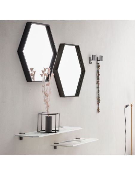 Coppia mensole da parete in HPL o Fenix Bastian 65