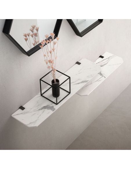 Coppia mensole da parete in HPL o Fenix Bastian 65