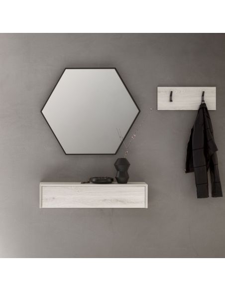 Specchio da parete esagonale Santeri