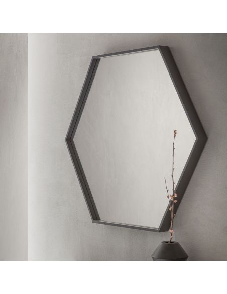 Specchio da parete esagonale Santeri