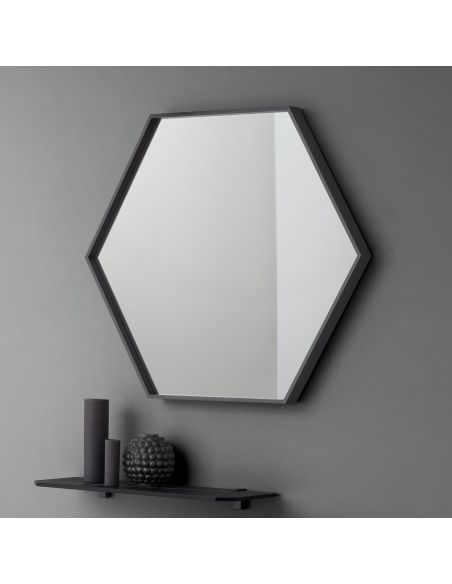 Specchio da parete esagonale Santeri