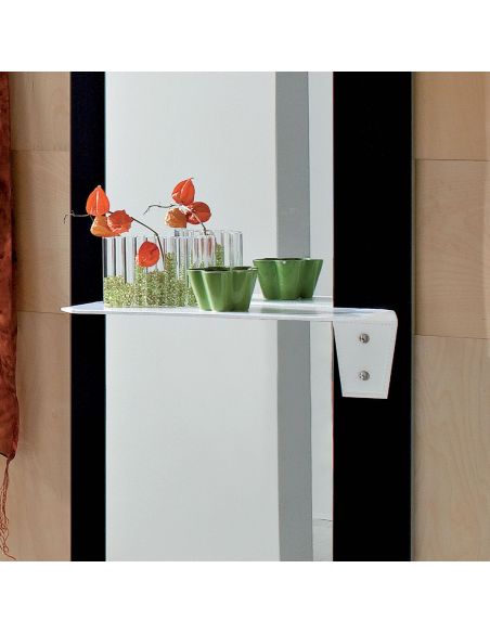 Specchio da parete con mensola e appendiabiti Julius