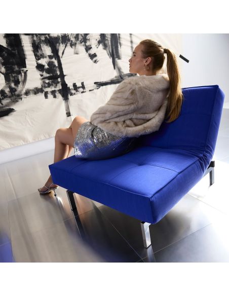 Poltrona design scandinavo con materasso a molle SplitBack - 512 Elegance Ultramarine