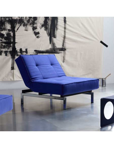 Poltrona design scandinavo con materasso a molle SplitBack - 512 Elegance Ultramarine
