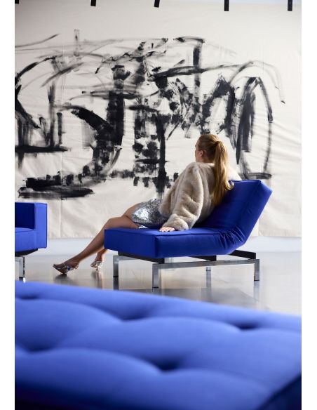 Poltrona design scandinavo con materasso a molle SplitBack - 512 Elegance Ultramarine