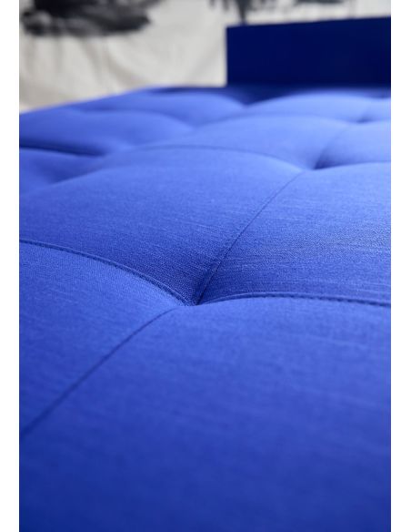 Divano letto una piazza e mezza con braccioli e materasso a molle Splitback - 512 Elegance Ultramarine