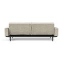 Divano letto una piazza e mezza con braccioli e materasso a molle Splitback - 357 Taura Off White