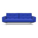 Divano letto una piazza e mezza con braccioli e materasso a molle Splitback - 512 Elegance Ultramarine
