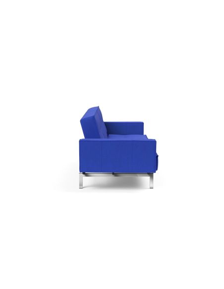 Divano letto una piazza e mezza con braccioli e materasso a molle Splitback - 512 Elegance Ultramarine