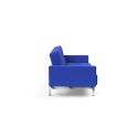 Divano letto una piazza e mezza con braccioli e materasso a molle Splitback - 512 Elegance Ultramarine