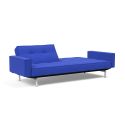 Divano letto una piazza e mezza con braccioli e materasso a molle Splitback - 512 Elegance Ultramarine
