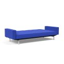 Divano letto una piazza e mezza con braccioli e materasso a molle Splitback - 512 Elegance Ultramarine