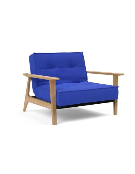 Poltrona design scandinavo in tessuto o velluto SplitBack Frej - 512 Elegance Ultramarine