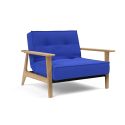 Poltrona design scandinavo in tessuto o velluto SplitBack Frej - 512 Elegance Ultramarine