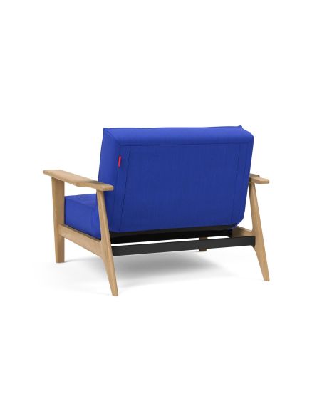 Poltrona design scandinavo in tessuto o velluto SplitBack Frej - 512 Elegance Ultramarine